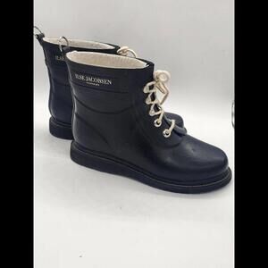 Ilse Jacobsen Women's Short Rubber Winter Rain Boots Black EU 39 US 9 RUB2